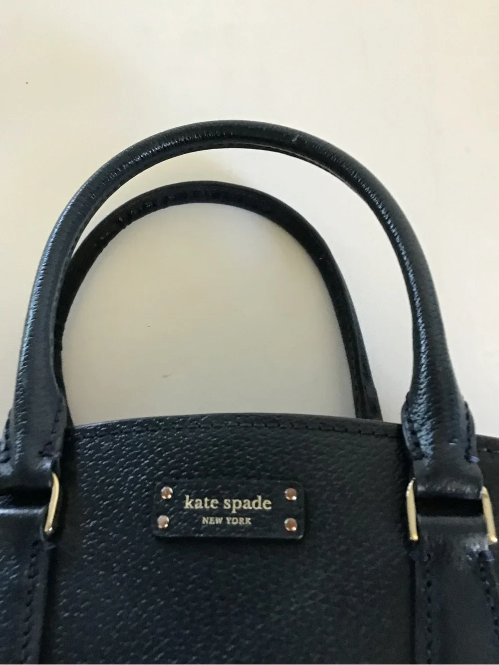 Kate Spade New York Dark Navy Pebbled Leather Small Satchel Crossbody Bag